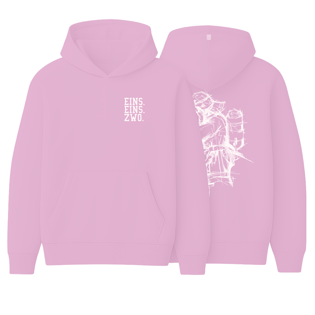 Design EINS. - Hoodie - Aufdruck weiß