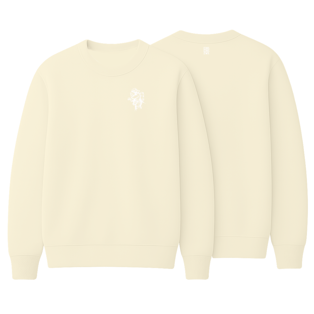 Design ZWO. - Sweatshirt - Aufdruck weiß