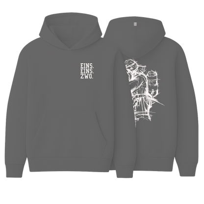 Design EINS. - Hoodie - Aufdruck weiß