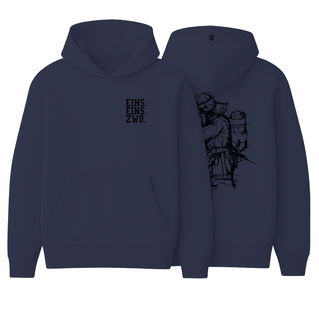 Design EINS. - Hoodie - Aufdruck schwarz