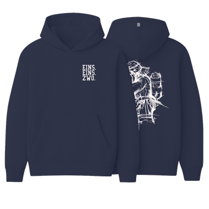 Design EINS. - Hoodie - Aufdruck weiß