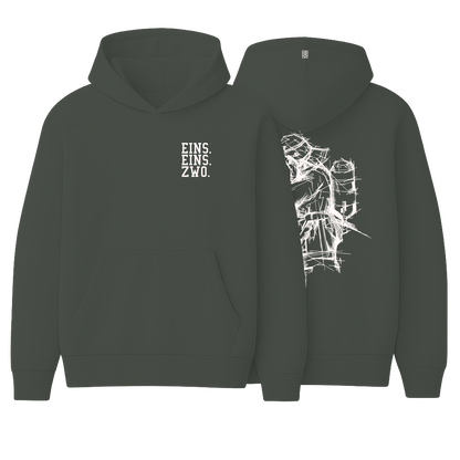 Design EINS. - Hoodie - Aufdruck weiß