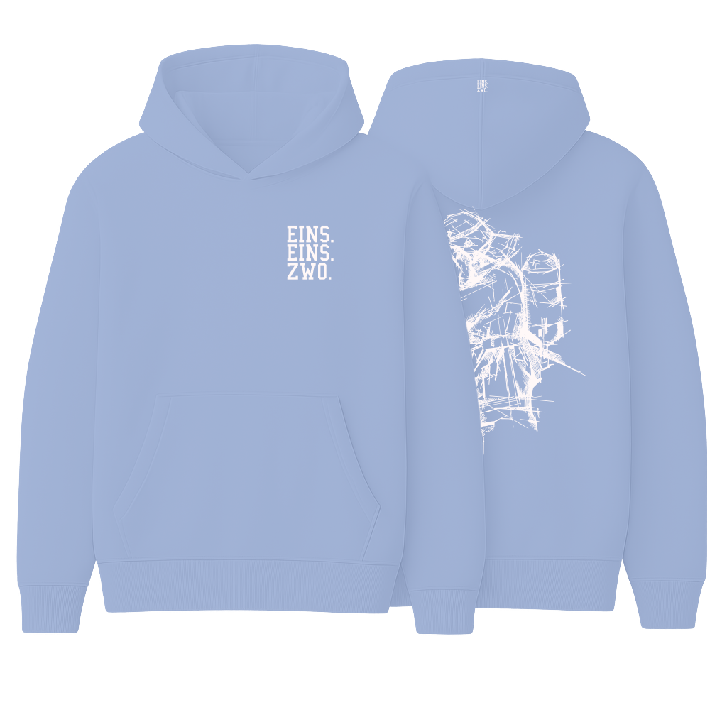 Design EINS. - Hoodie - Aufdruck weiß