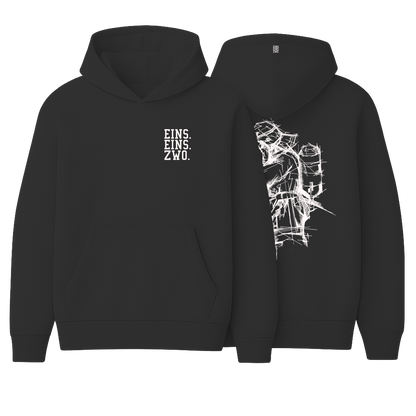 Design EINS. - Hoodie - Aufdruck weiß