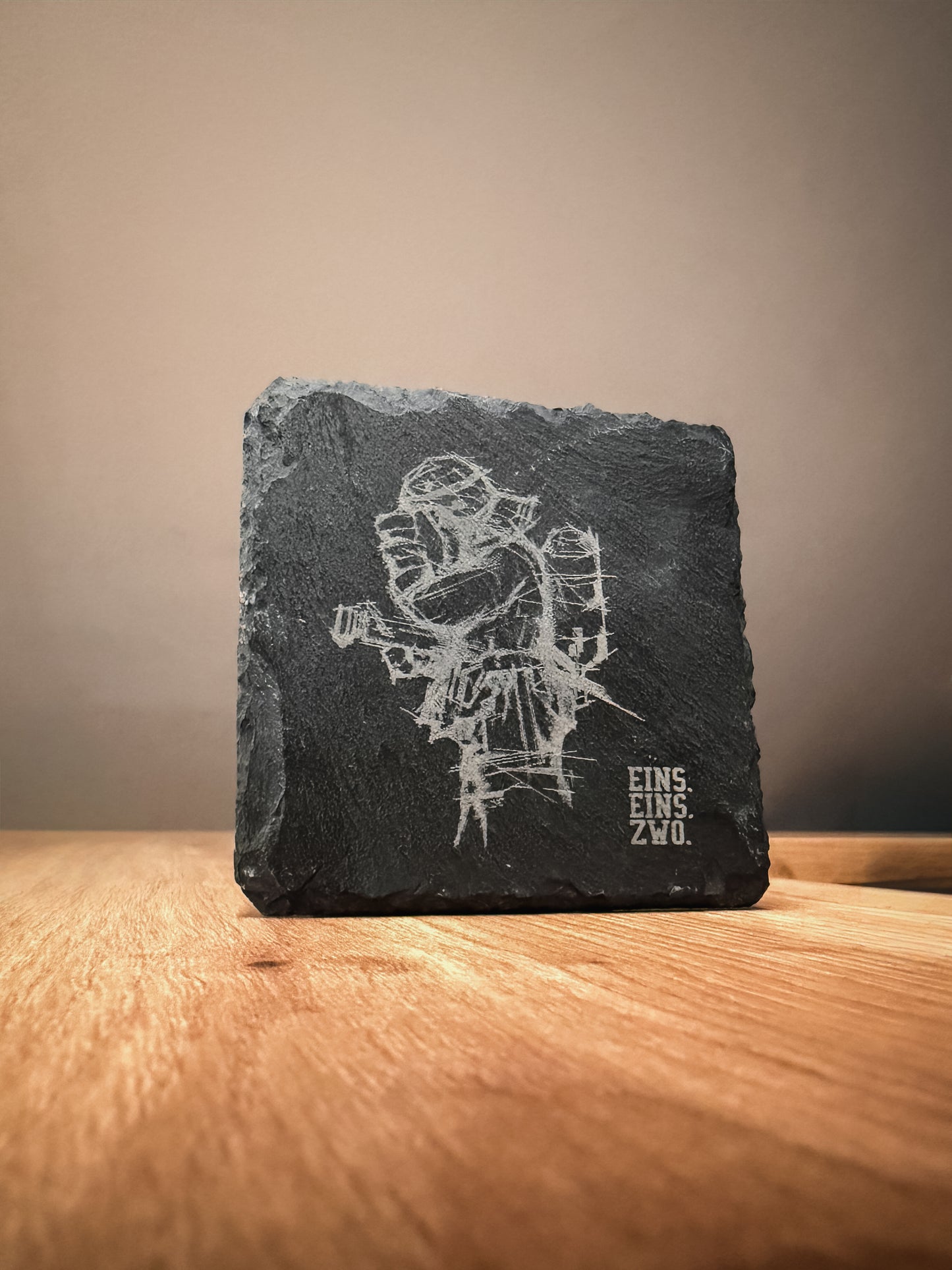 Schieferuntersetzer - EINS.EINS.ZWO.