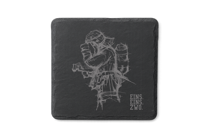 Schieferuntersetzer - EINS.EINS.ZWO.