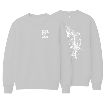Design EINS. - Sweatshirt - Aufdruck weiß