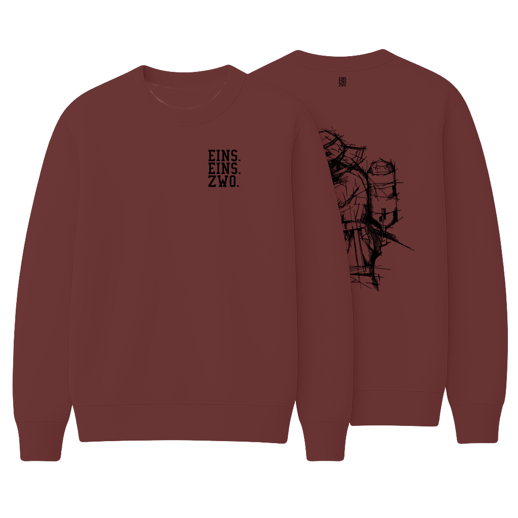 Design EINS. - Sweatshirt - Aufdruck schwarz