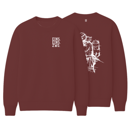 Design EINS. - Sweatshirt - Aufdruck weiß