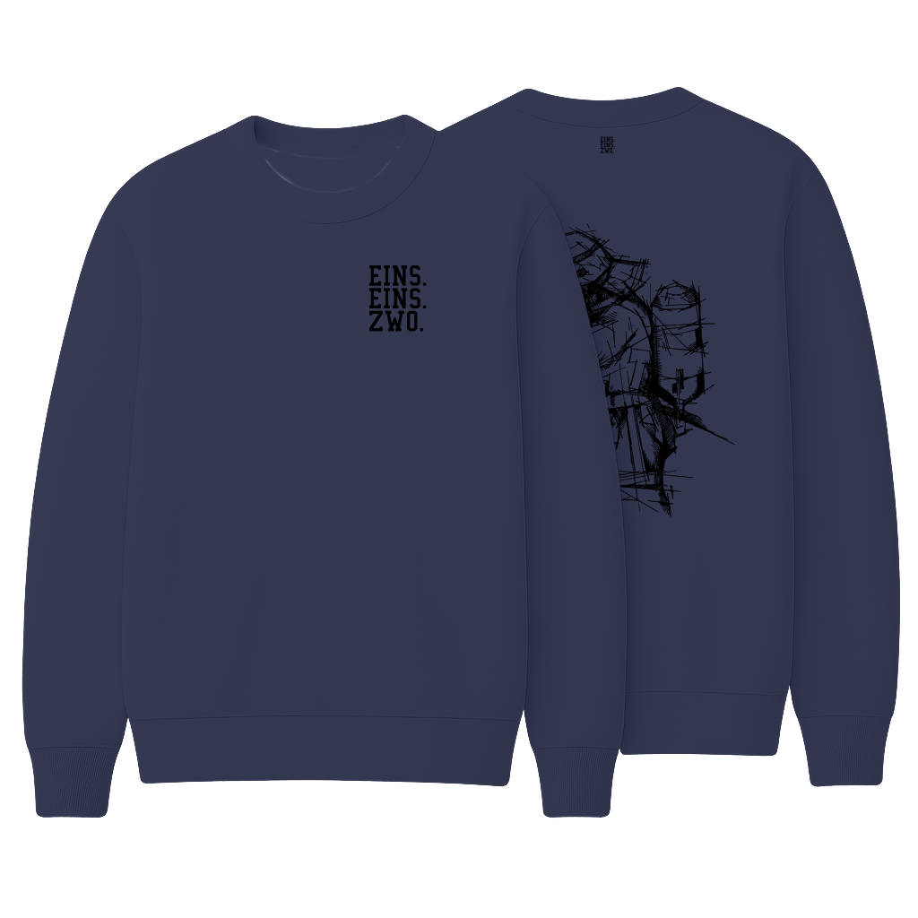 Design EINS. - Sweatshirt - Aufdruck schwarz