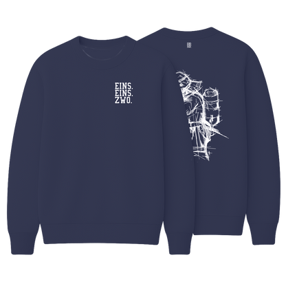 Design EINS. - Sweatshirt - Aufdruck weiß