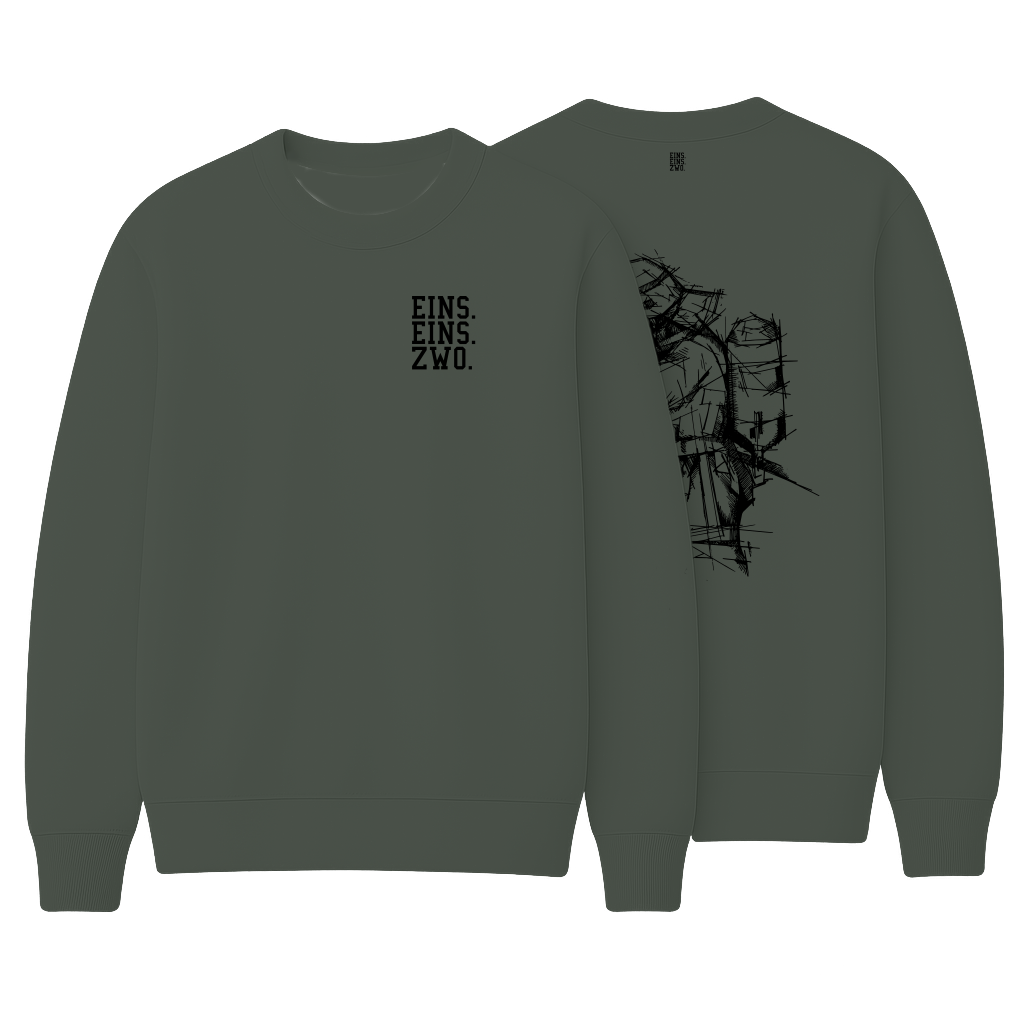 Design EINS. - Sweatshirt - Aufdruck schwarz
