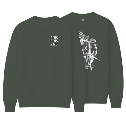 Design EINS. - Sweatshirt - Aufdruck weiß