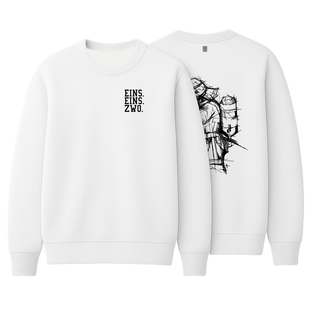 Design EINS. - Sweatshirt - Aufdruck schwarz