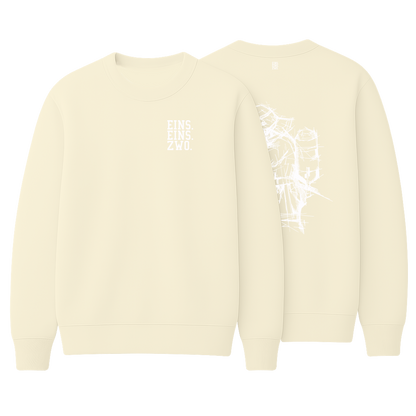 Design EINS. - Sweatshirt - Aufdruck weiß