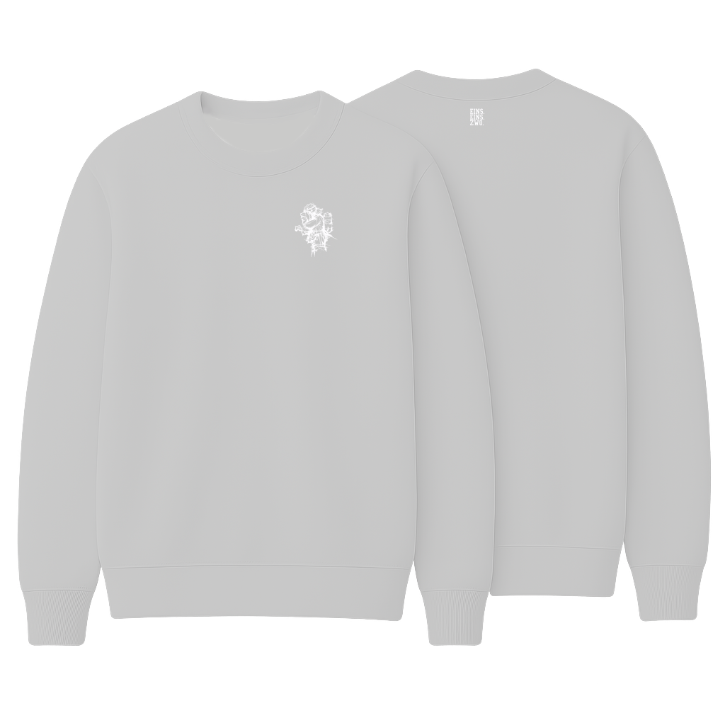 Design ZWO. - Sweatshirt - Aufdruck weiß