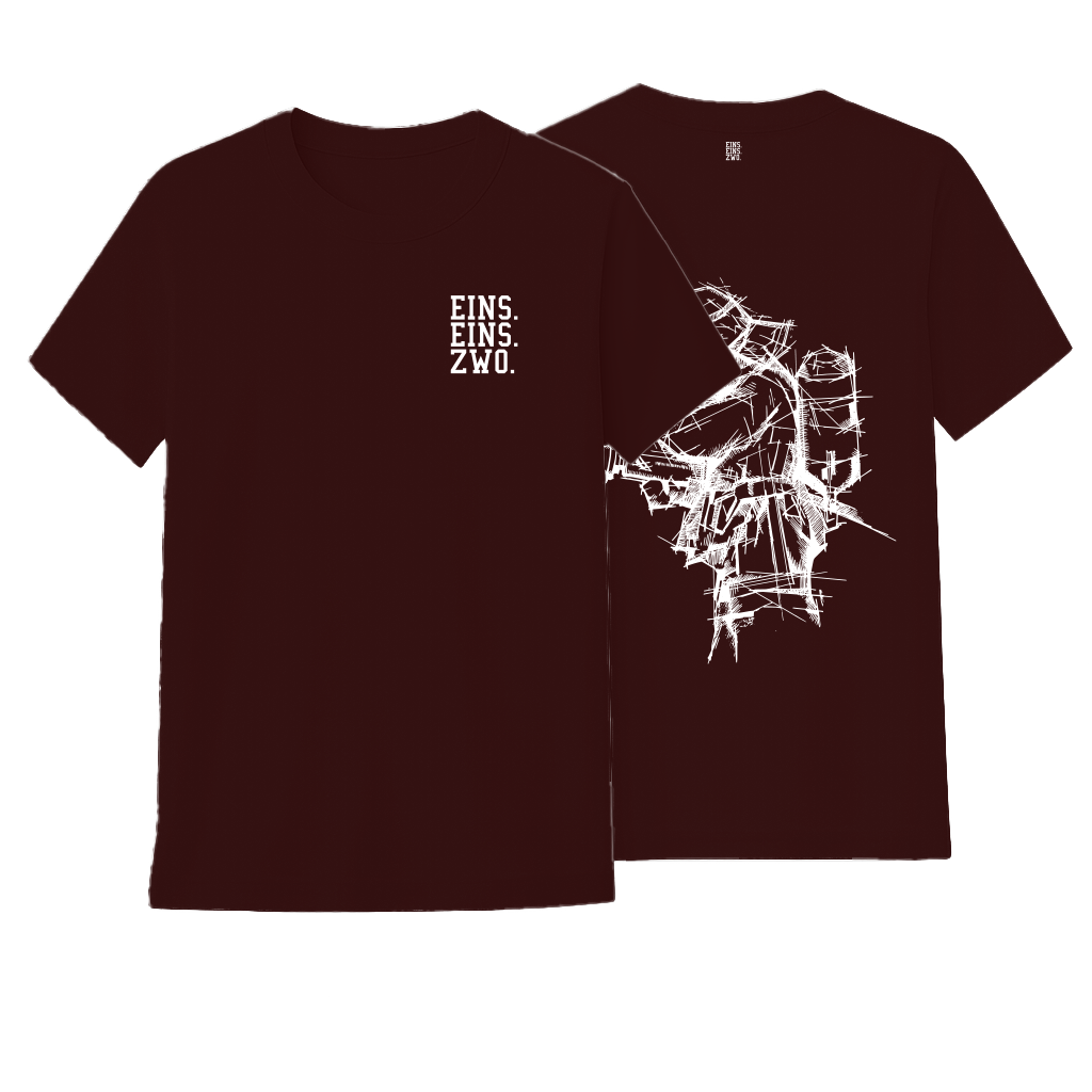 Design EINS. - T-Shirt - Aufdruck weiß