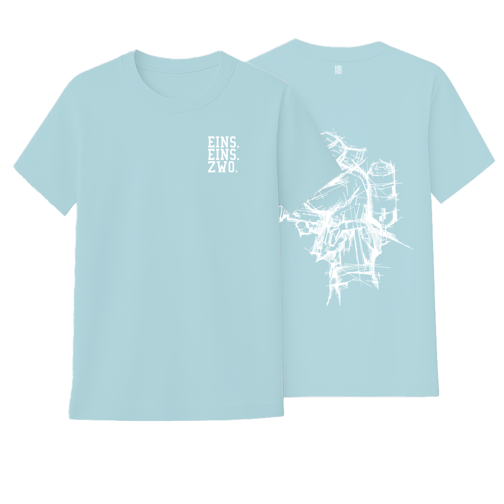 Design EINS. - T-Shirt - Aufdruck weiß