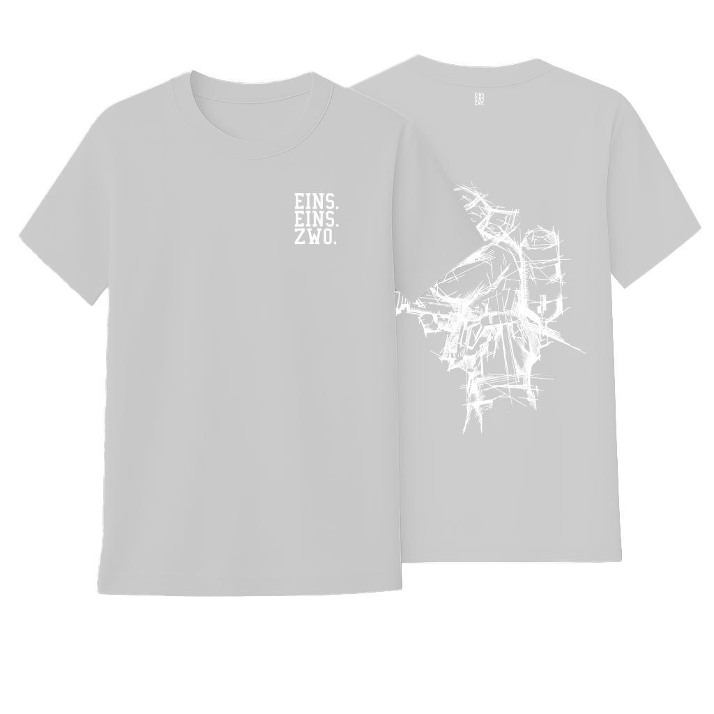 Design EINS. - T-Shirt - Aufdruck weiß