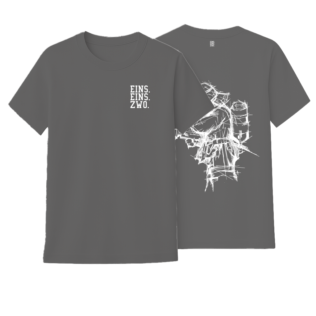 Design EINS. - T-Shirt - Aufdruck weiß