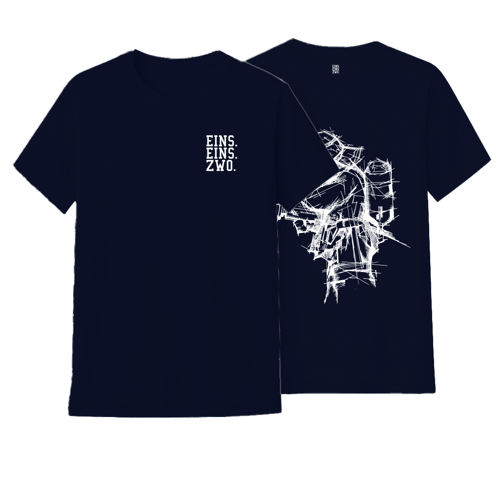 Design EINS. - T-Shirt - Aufdruck weiß
