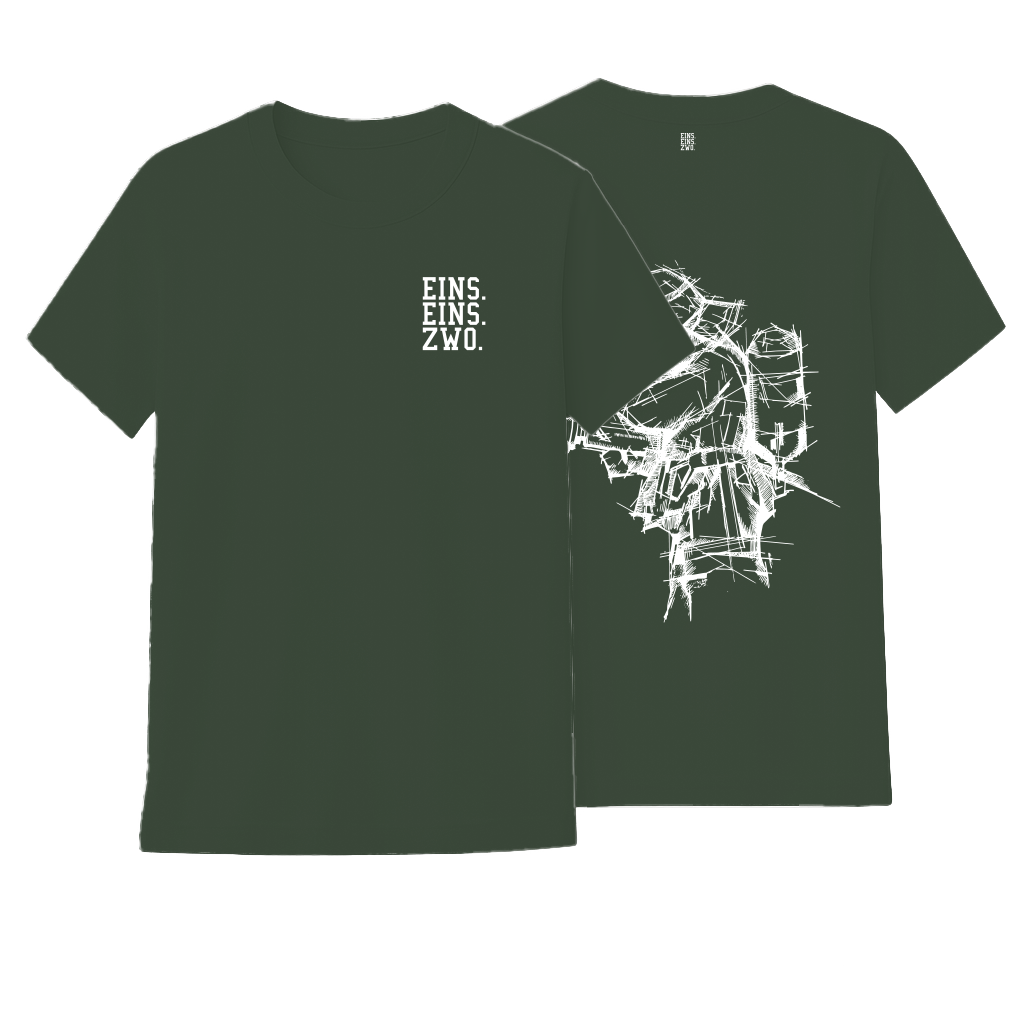 Design EINS. - T-Shirt - Aufdruck weiß