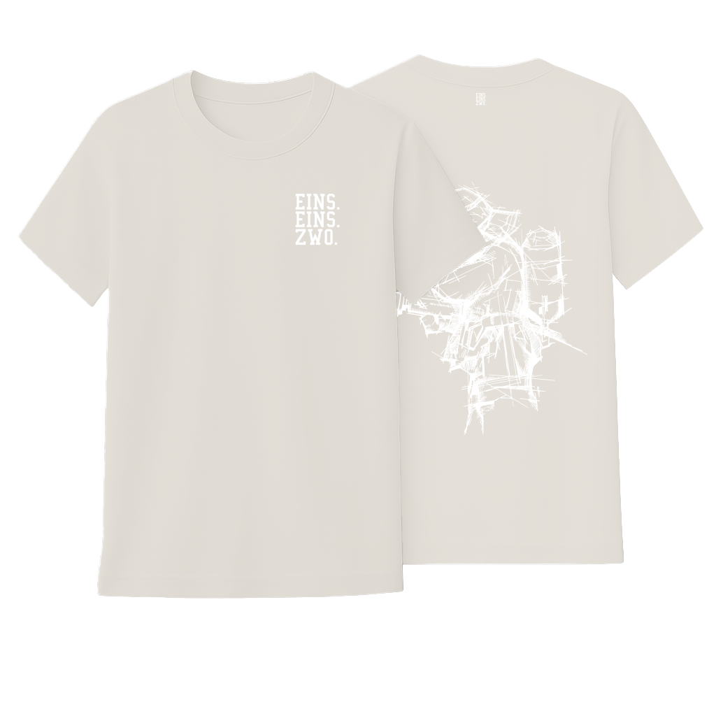 Design EINS. - T-Shirt - Aufdruck weiß