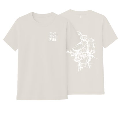 Design EINS. - T-Shirt - Aufdruck weiß