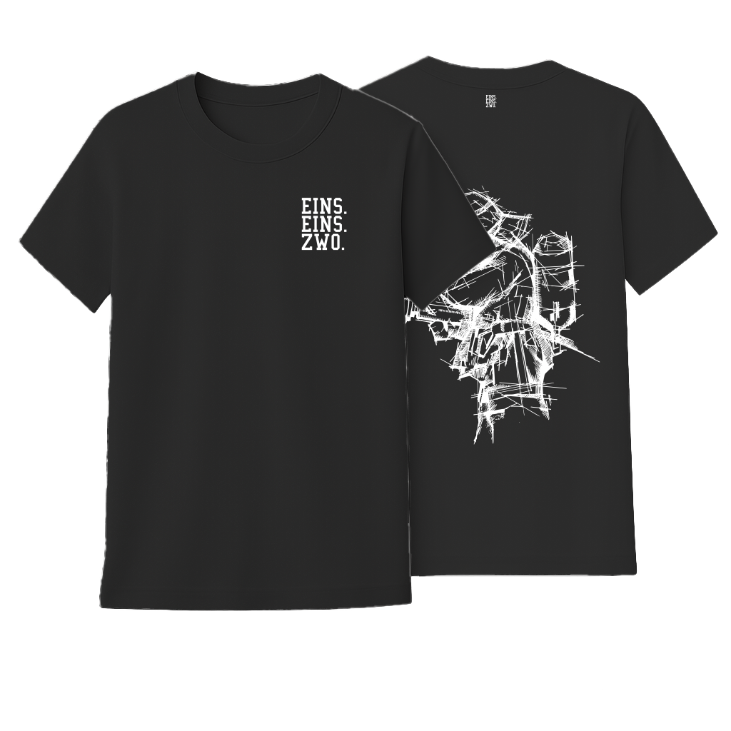 Design EINS. - T-Shirt - Aufdruck weiß