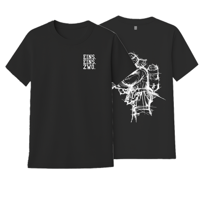 Design EINS. - T-Shirt - Aufdruck weiß